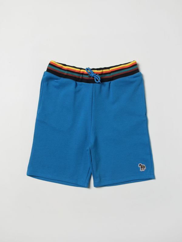 Paul Smith Junior Zebra-patch drawstring shorts - Blue
