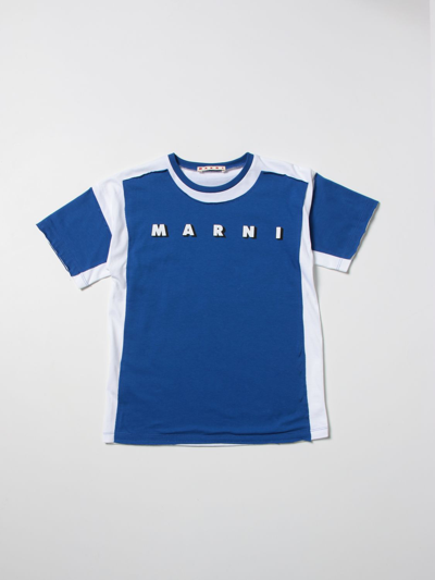Shop Marni Kids Tshirt In Blue