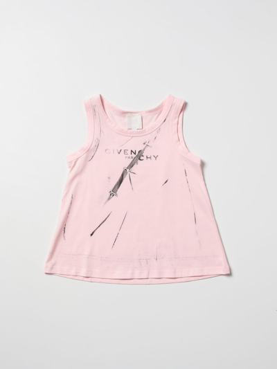 Shop Givenchy Cotton Tank Top With Logo In Pink