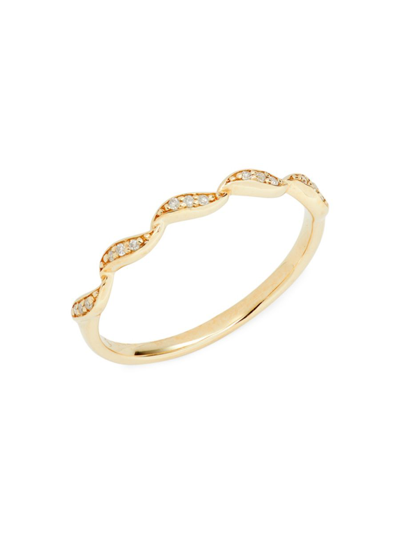 Shop Saks Fifth Avenue Women's 14k Yellow Gold & Diamond Ring