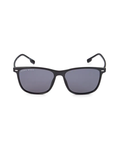 Shop Hugo Boss 56mm Square Sunglasses In Black