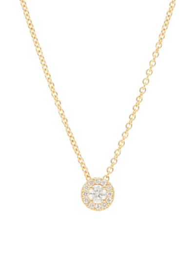 Shop Nephora Women's 14k Yellow Gold & Solitaire Diamond Pendant Necklace