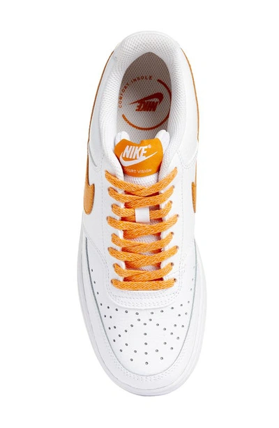 Shop Nike Court Vision Low Sneaker In White/ Curry