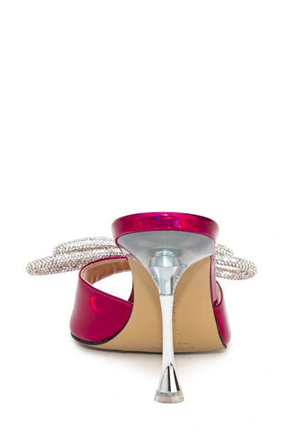 Mach&mach Double Bow Slide Sandal In Fuchsia