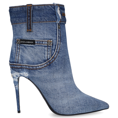 Shop Dolce & Gabbana Ankle Boots Ct0873 Denim In Blue