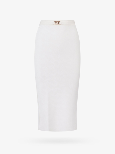 Shop Fendi Skirt In White