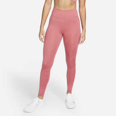 Shop Nike Women's One Luxe Mid-rise Leggings In Pink
