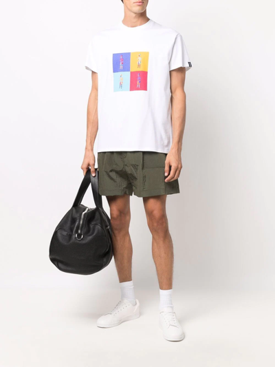 Mackintosh Dandy-print T-shirt In White