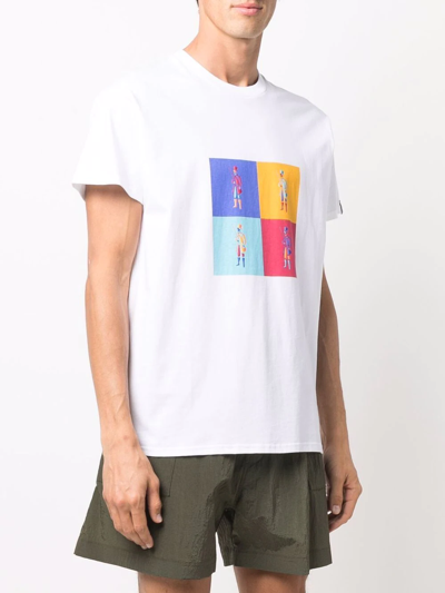 Mackintosh Dandy-print T-shirt In White