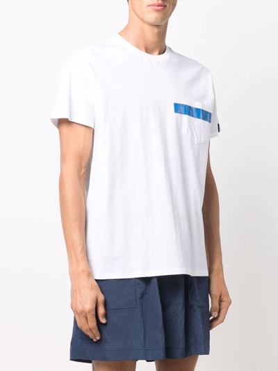 Shop Mackintosh Stripe Organic-cotton T-shirt In White