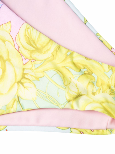 Shop Philipp Plein Baroque-print Bikini In Yellow