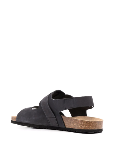 Shop Geox Ghita Leather Sandals In Schwarz