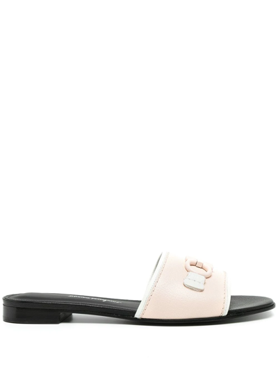 Ferragamo Rhodes Multicoloured Leather Mules In Schwarz