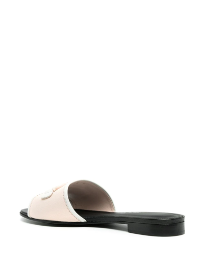 Ferragamo Rhodes Multicoloured Leather Mules In Schwarz