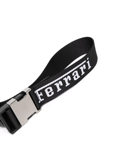Shop Ferrari Logo-print Buckle-fastening Belt In Schwarz