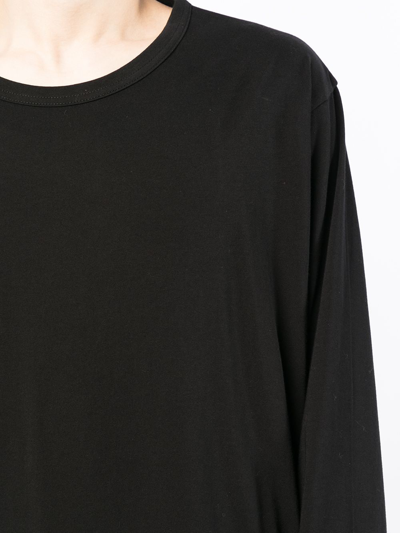 Shop Yohji Yamamoto Long-sleeve Cotton T-shirt In Schwarz