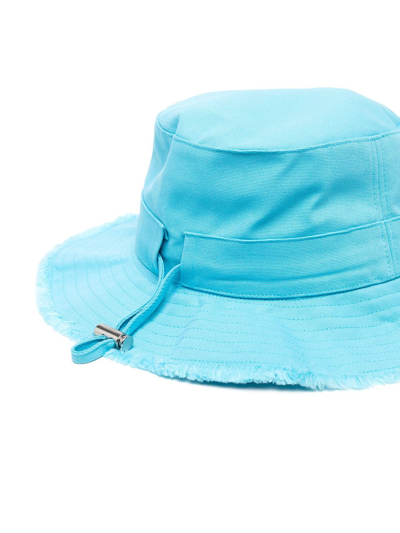 Shop Jacquemus Drawstring-fastening Sun Hat In Blau