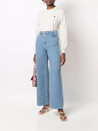 Carhartt Brandon Cotton Denim Jeans In Blau
