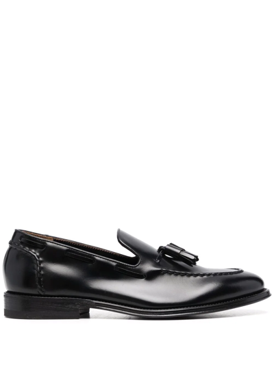 Shop Henderson Baracco Grained Leather Loafers In Schwarz