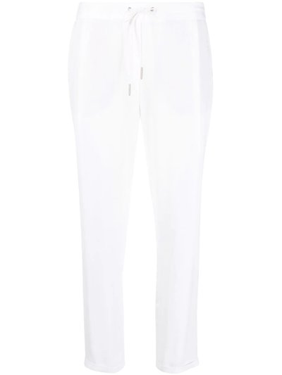 Shop Fabiana Filippi Drawstring Tapered Trousers In Weiss