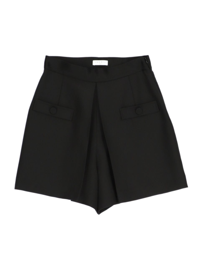 Shop Sandro Women's High-waisted Shorts With Buttons In Black