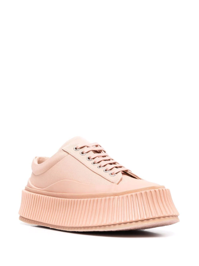 JIL SANDER CHUNKY-SOLE LOW-TOP SNEAKERS 