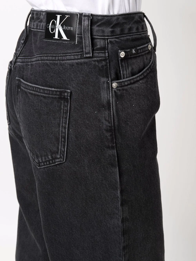 Shop Calvin Klein Jeans Est.1978 High-waisted Straight Leg Jeans In Black