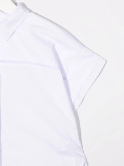 Shop Dondup Short-sleeve Cotton Shirt In White