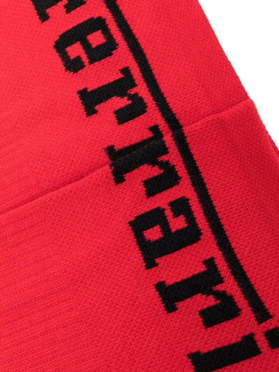 Shop Ferrari Logo-print Socks In Red