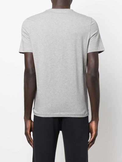 Shop Corneliani Slogan-print Short-sleeved T-shirt In Grey