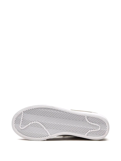 Nike White Blazer Low Platform Sneakers In White