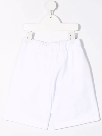 Shop Marni Logo-print Track Shorts In White