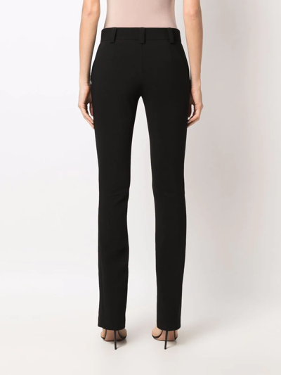 Shop Alessandro Vigilante Front-split Jersey Trousers In Black