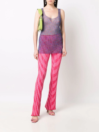 Philosophy Di Lorenzo Serafini Striped Pattern Pants In Pink