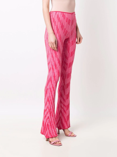 Philosophy Di Lorenzo Serafini Striped Pattern Pants In Pink