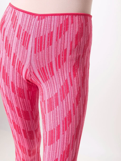 Philosophy Di Lorenzo Serafini Striped Pattern Pants In Pink