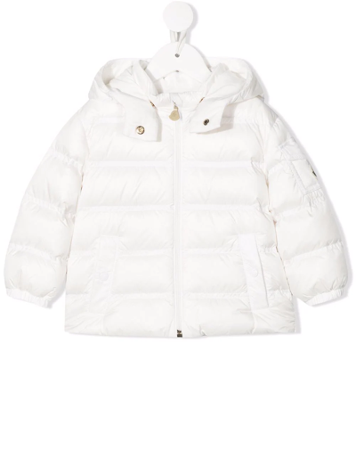 Shop Moncler Logo-patch Padded Jacket In White