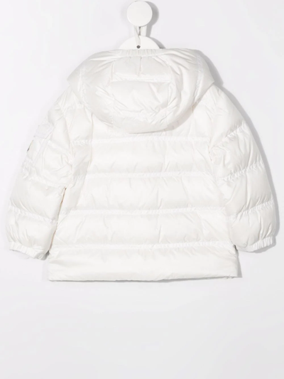 Shop Moncler Logo-patch Padded Jacket In White