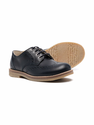 Gallucci Lace-up Leather Shoes In Blue