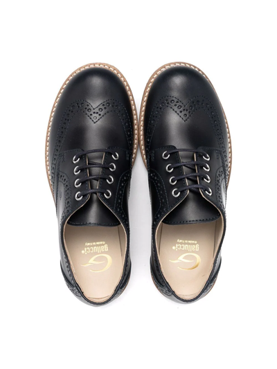 Gallucci Lace-up Leather Shoes In Blue