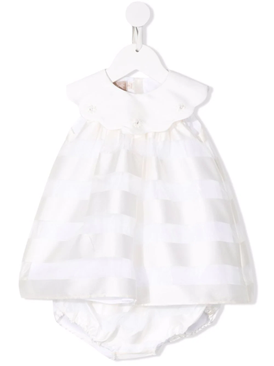 Shop La Stupenderia Striped Sleeveless Dress In White