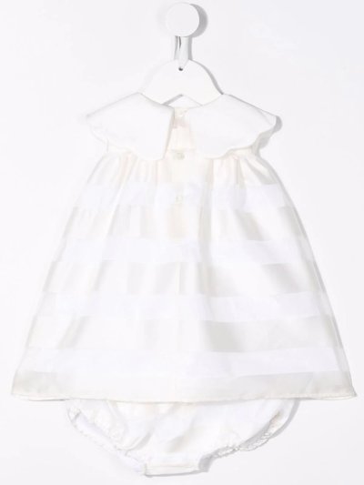 Shop La Stupenderia Striped Sleeveless Dress In White