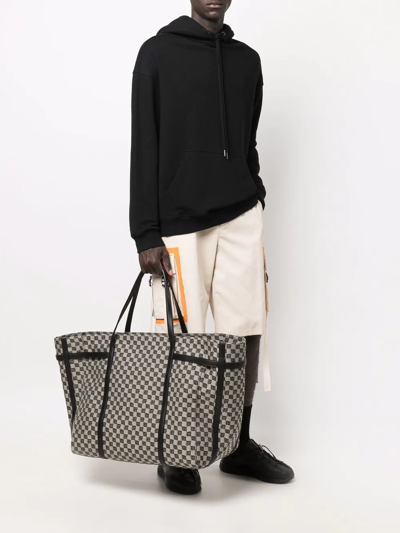 Shop Misbhv Jacquard-monogram Tote Bag In Neutrals