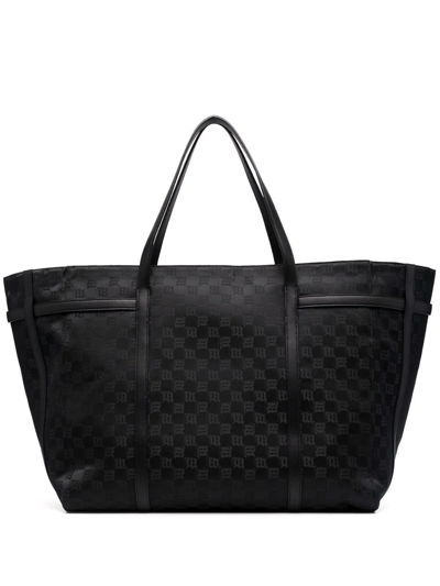 Shop Misbhv Jacquard-monogram Tote Bag In Black