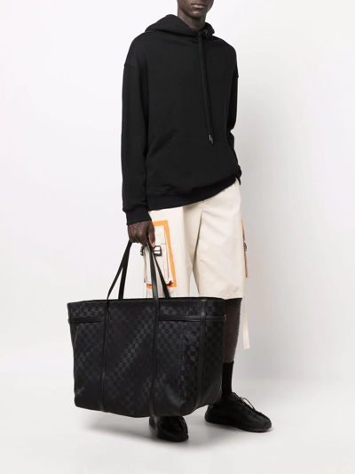 Misbhv Jacquard-monogram Tote Bag In Black