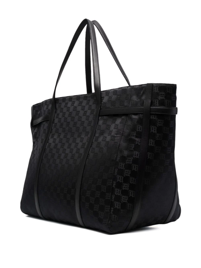 Misbhv Jacquard-monogram Tote Bag In Black