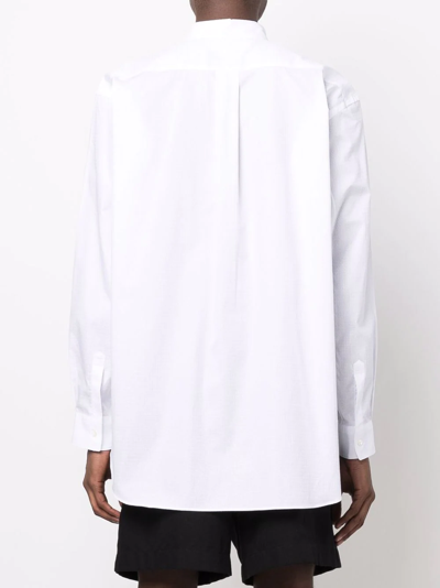 Shop Comme Des Garçons Shirt Woven Cotton Shirt In White