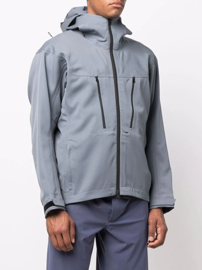 Gr10k Wool Zip-up Jacket In Grey