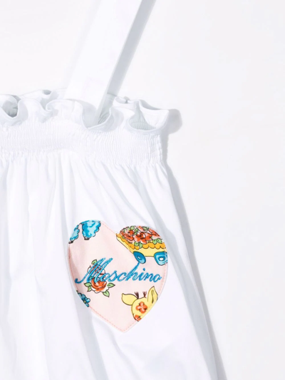 Shop Moschino Graphic-print Babygrow Set In White