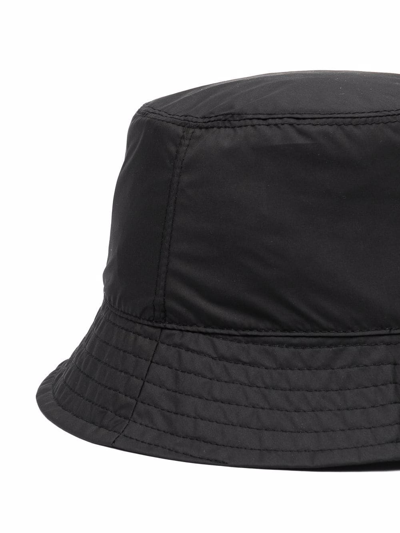 Shop Off-white Logo-patch Bucket Hat In Black